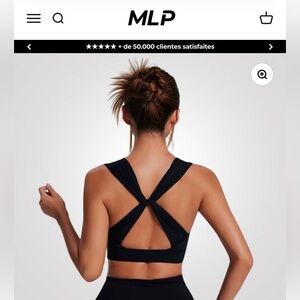 NEW Marie Louise Paris Women's Black Cross-Back Sports Bra - Size 32A